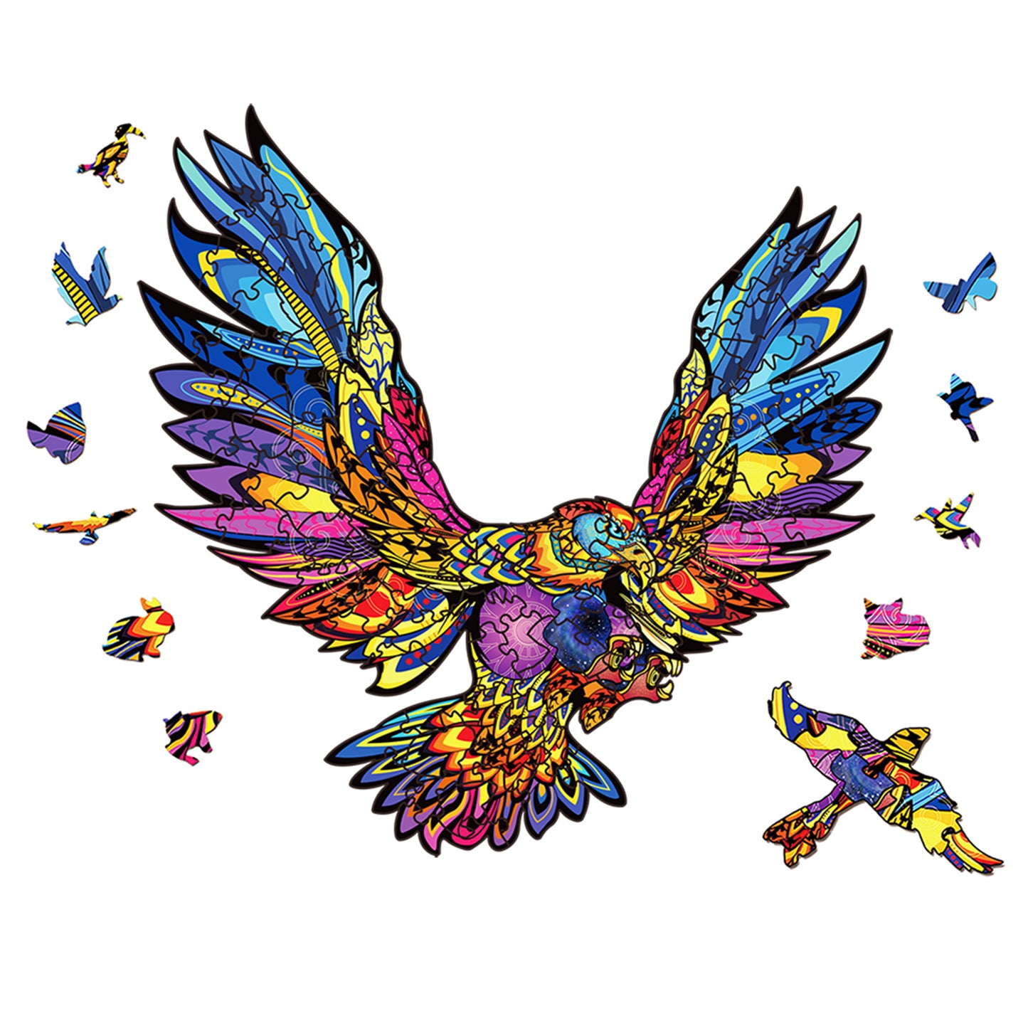 Flying Eagle Dragon Jigsaw Puzzles - Unique Shaped Wooden Puzzles
