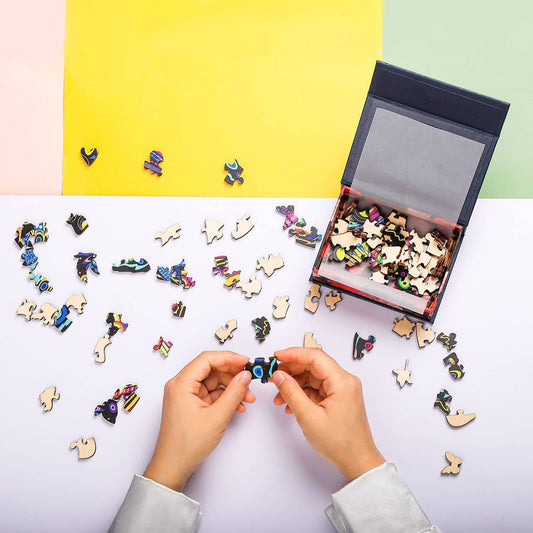 Colorful Butterfly Jigsaw Puzzles Magic Unique Animal Shaped Wooden Puzzles