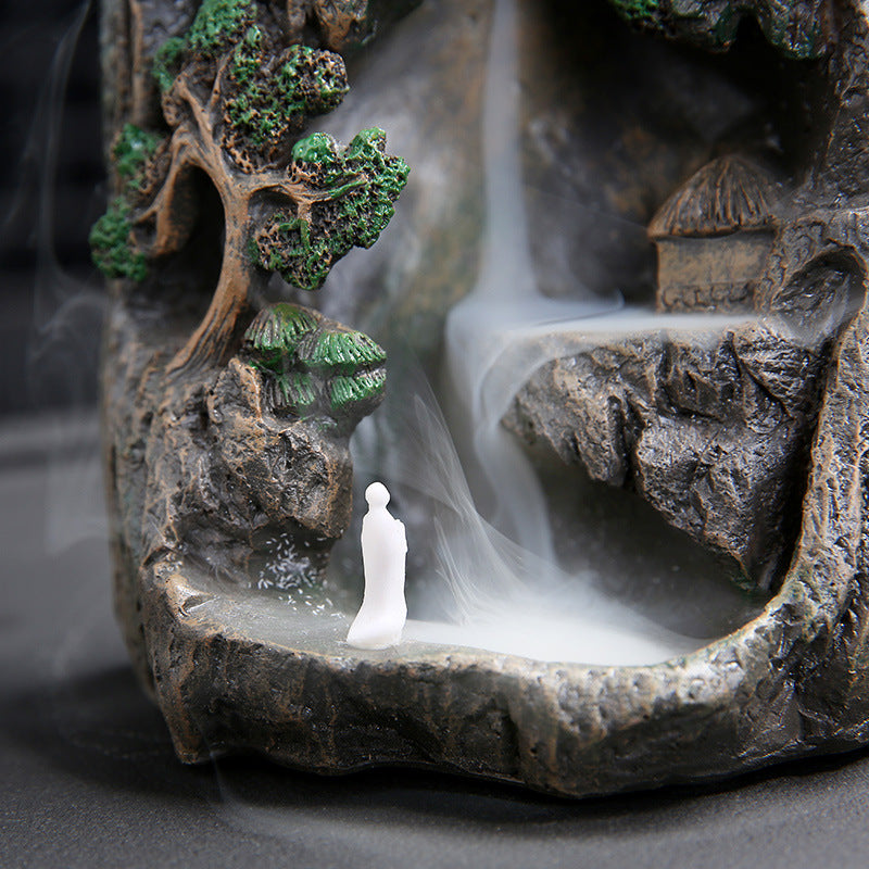 Natural Middle Waterfall Handicraft Mountain Backflow Incense Burner