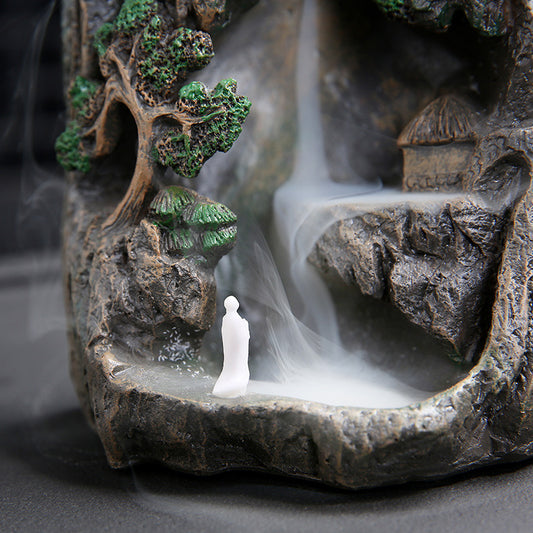 Natural Middle Waterfall Handicraft Mountain Backflow Incense Burner