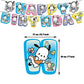 30pcs Cartoon White Dog Black Ears Birthday Balloons Party Decorations