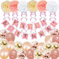 39pcs Rose Gold Champagne Birthday Balloons Party Decorations
