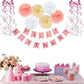 39pcs Rose Gold Champagne Birthday Balloons Party Decorations