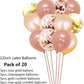 39pcs Rose Gold Champagne Birthday Balloons Party Decorations