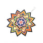 Flower Wind Spinner Hanging Yellow Red Petal Floral Reflective Garden Spinners