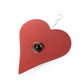 Hanging Heart Wind Spinner Red Heart Shape Reflective Garden Spinners