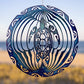 Tribal Navy Blue Sea Turtle Wind Spinner Kinetic 3D Metal Decorative Outdoor Garden Yard