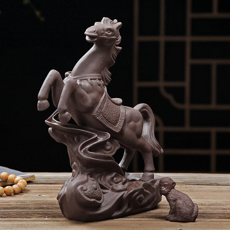 Ancient Running Horse Backflow Incense Burner