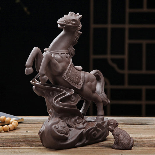 Ancient Running Horse Backflow Incense Burner