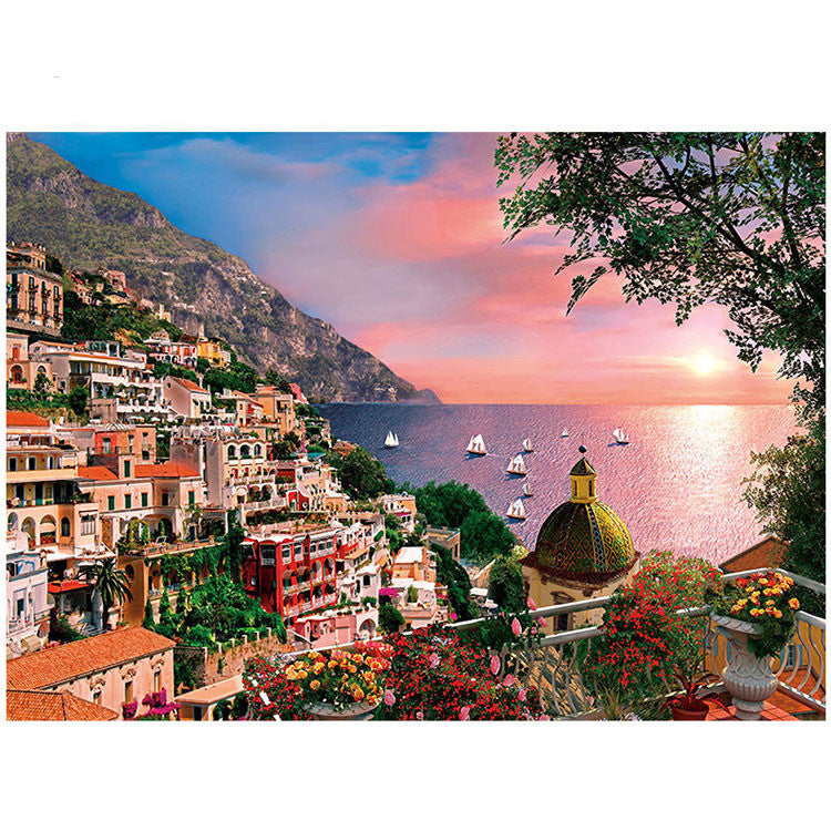 Italy Positano Beautiful Beach Scenic 1000 Pieces Jigsaw Puzzles