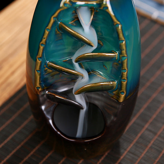 Mystical Smoke Mountain River Waterfall Backflow Incense Burner