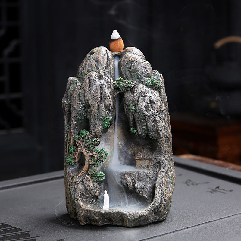 Natural Middle Waterfall Handicraft Mountain Backflow Incense Burner