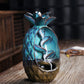 Turquoise Gradient Ceramic Pineapple Backflow Incense Burner