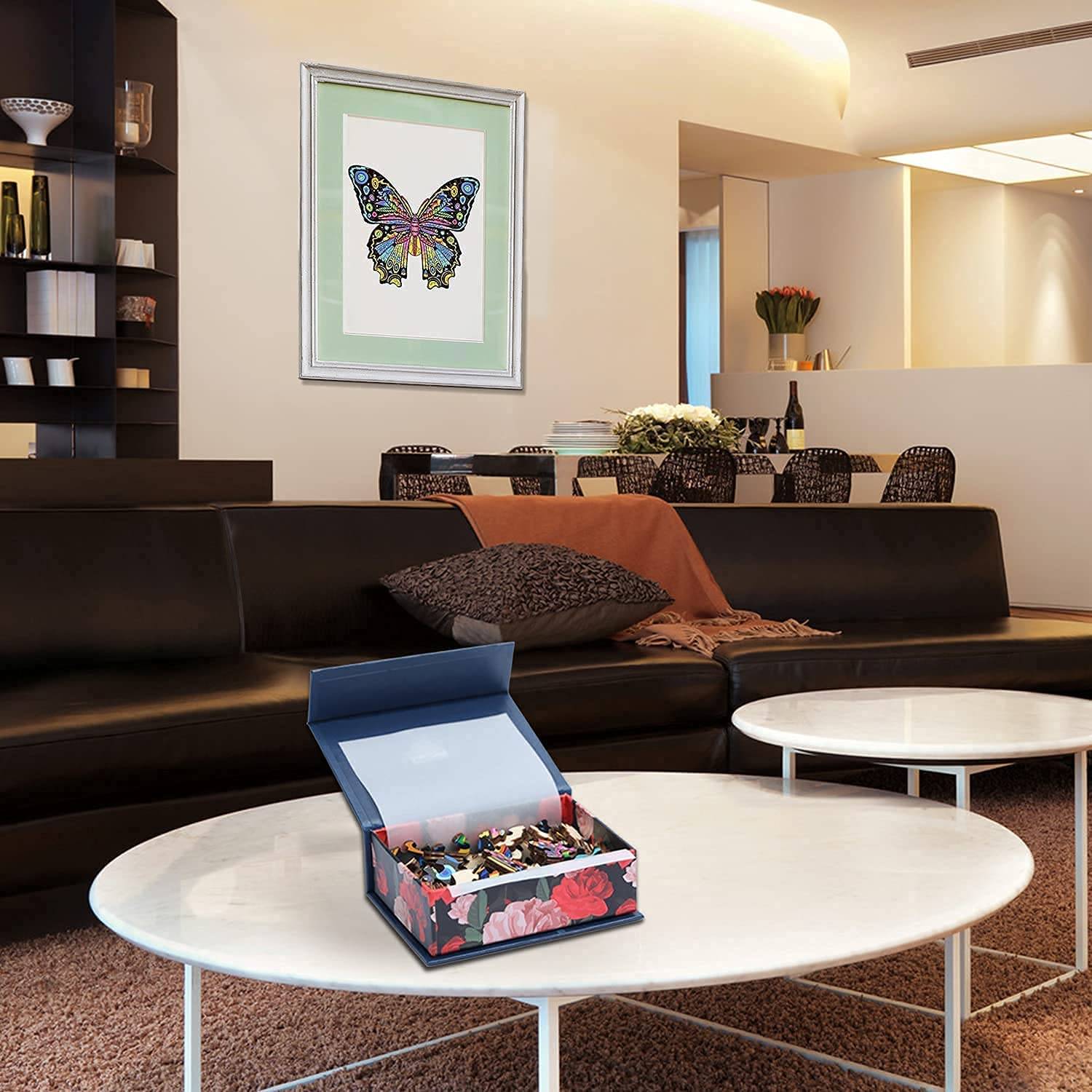 Colorful Butterfly Jigsaw Puzzles Magic Unique Animal Shaped Wooden Puzzles